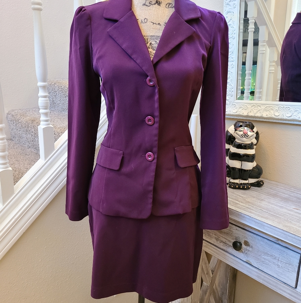 Burgundy women's suit